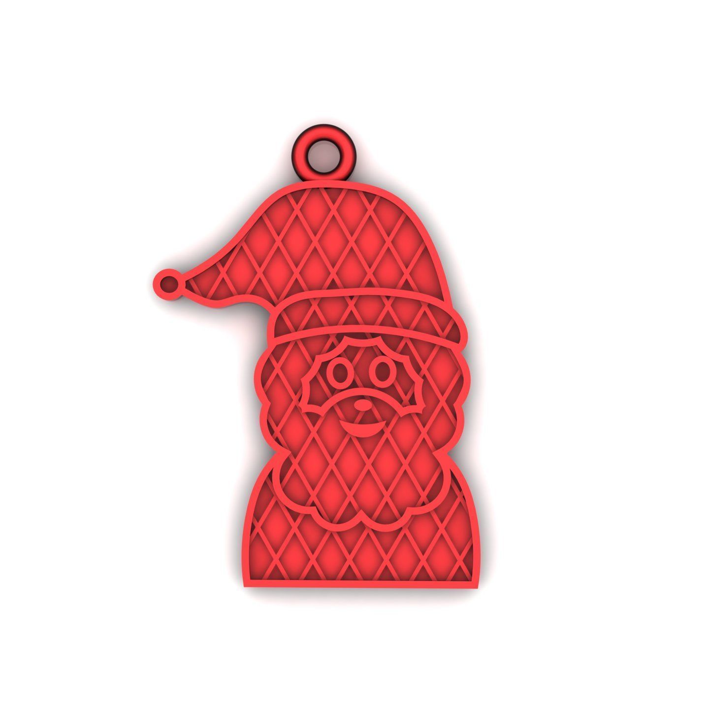 Santa Claus pendant 02 3D print model_6