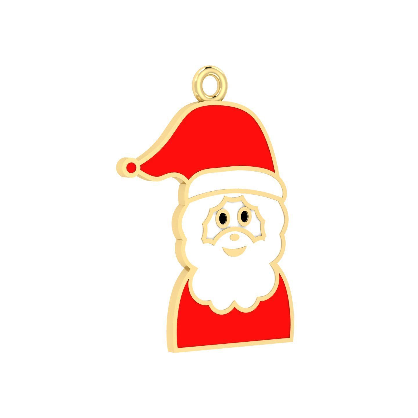 Santa Claus pendant 02 3D print model_1