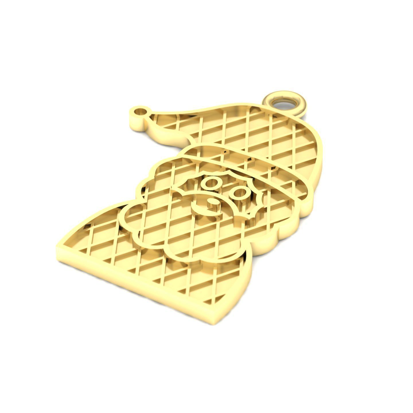Santa Claus pendant 02 3D print model_3