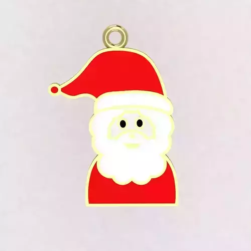 Santa Claus pendant 02 3D print model Santa Claus pendant 02 3D print model