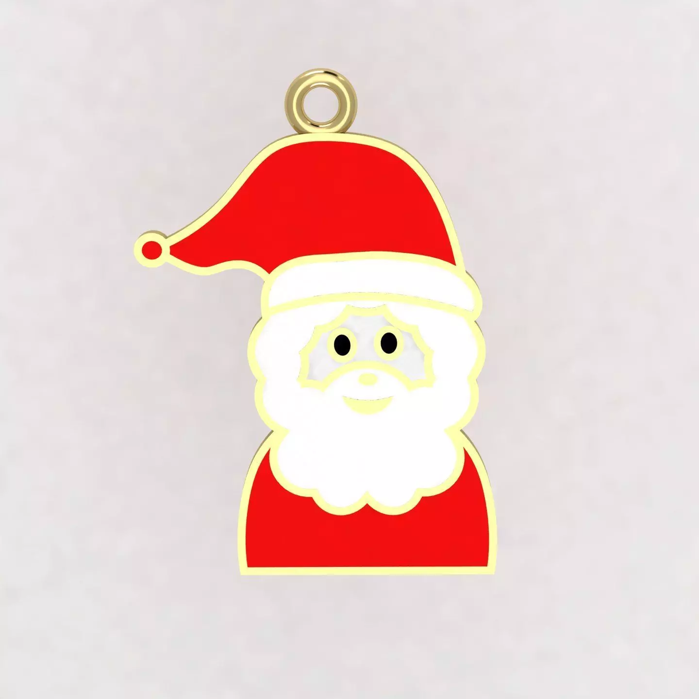 Santa Claus pendant 02 3D print model_0