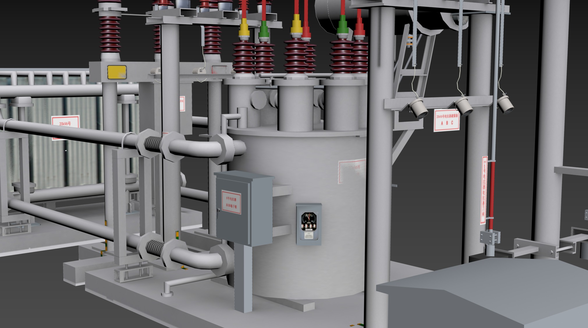 20kV Reactor  Low-poly 3D model_4
