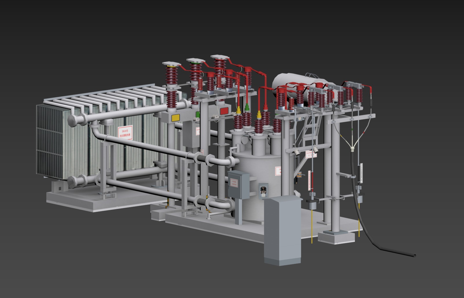 20kV Reactor  Low-poly 3D model_2