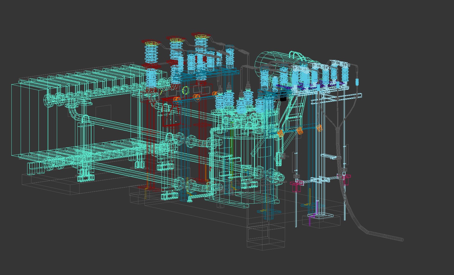 20kV Reactor  Low-poly 3D model_1