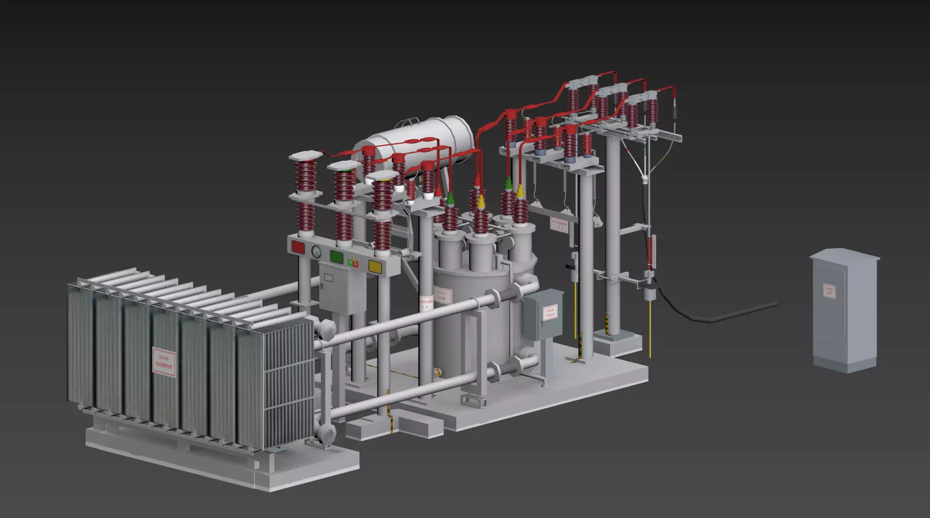 20kV Reactor  Low-poly 3D model_0