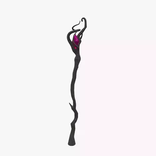 Medieval Staff V02 Low-poly 3D model