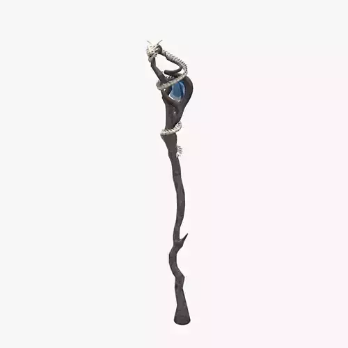 Medieval Staff V03 Low-poly 3D model
