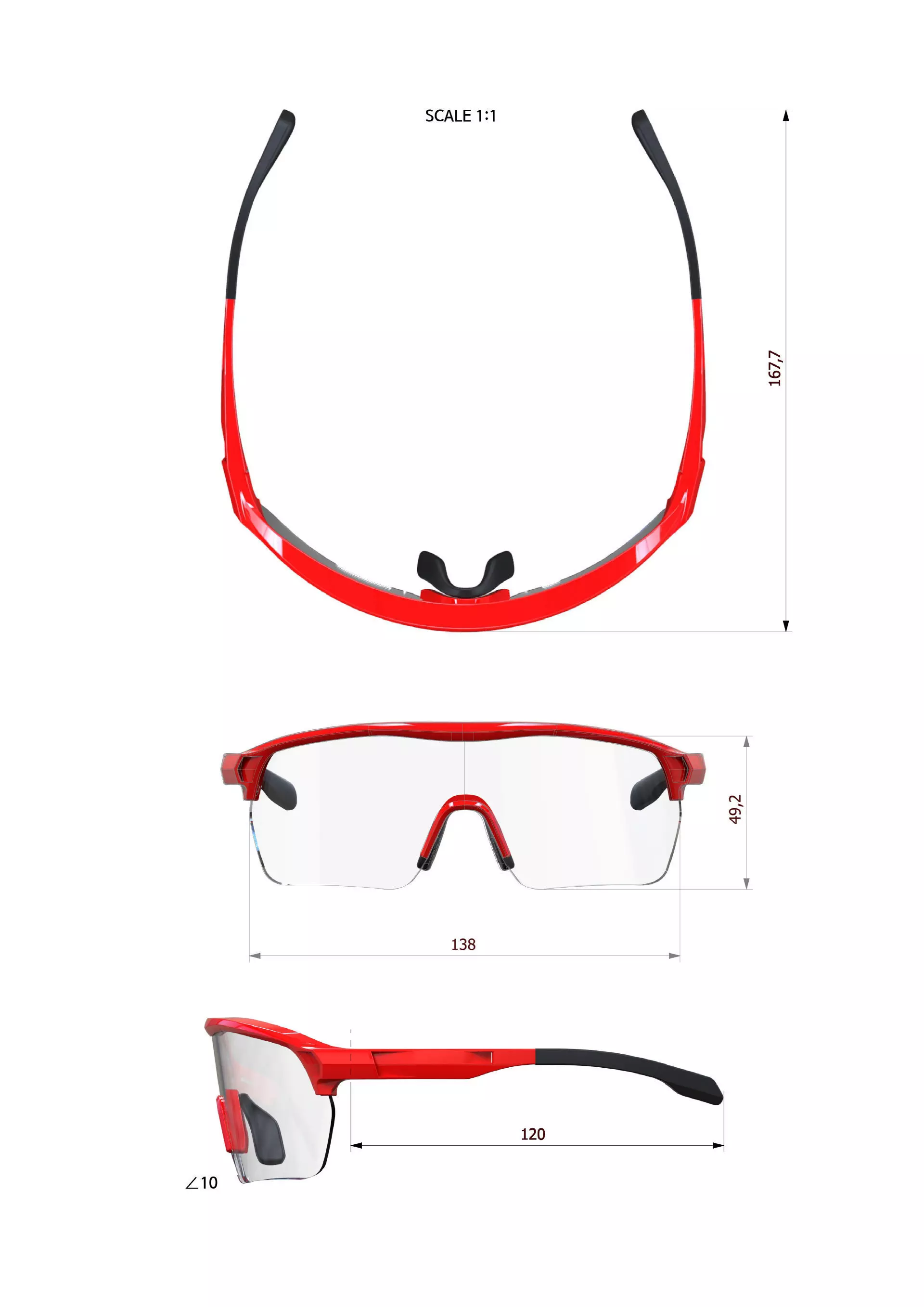 Sport Glasses 3D print model_0