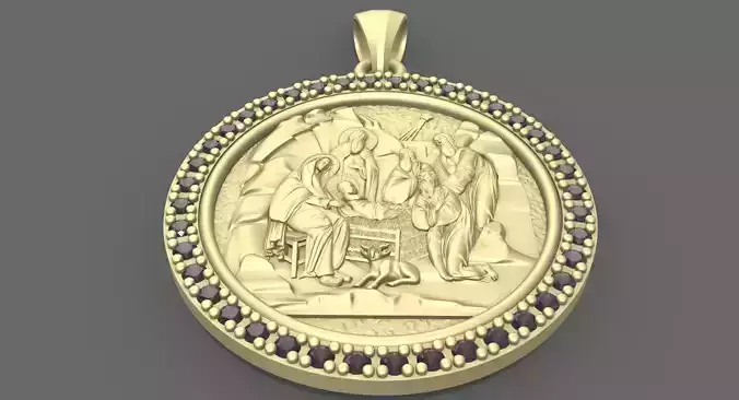 pendant the birth of christ 3D print model