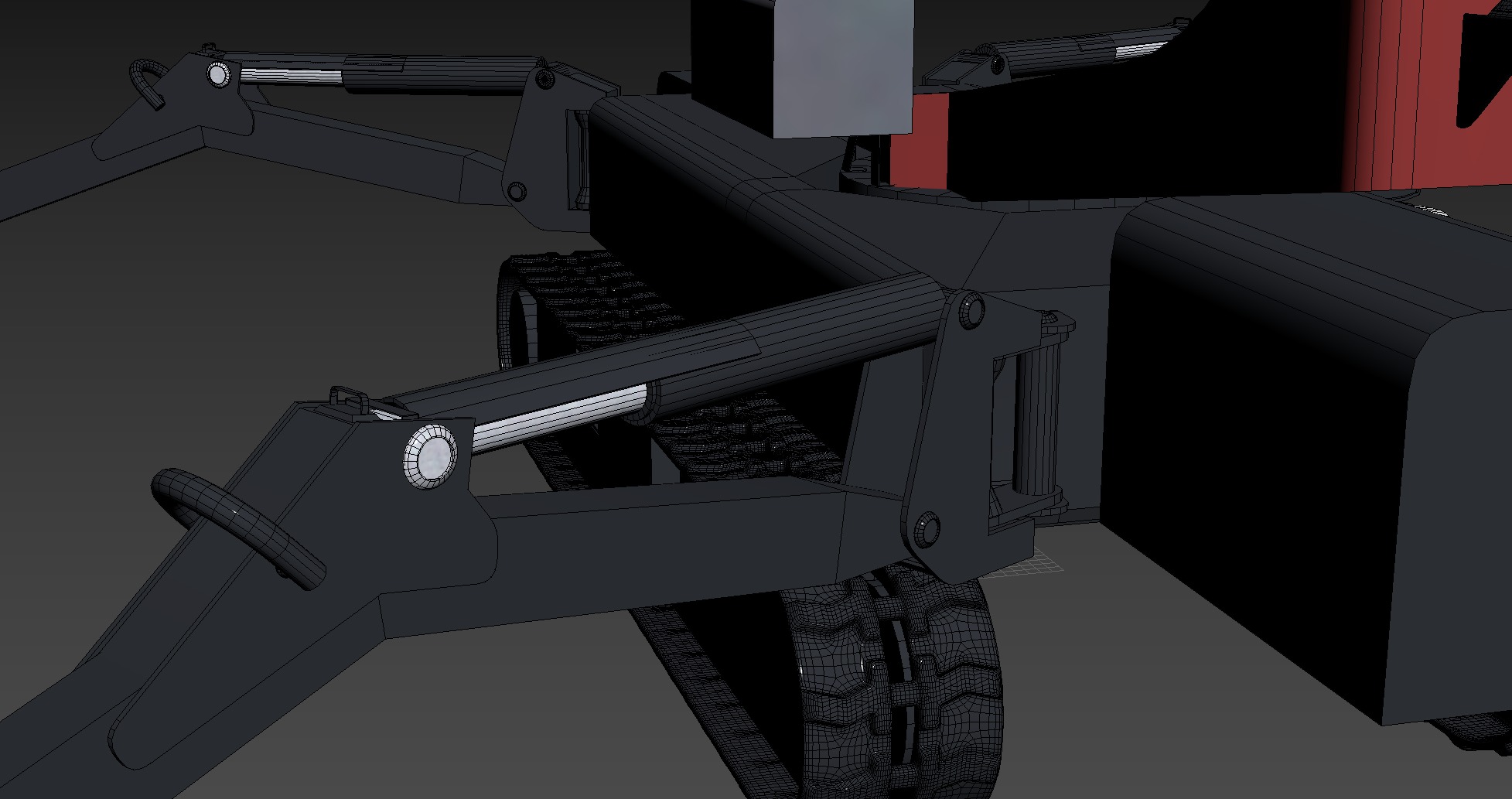 SCI FI Boom lift with Simple Animated Low-poly 3D model_5