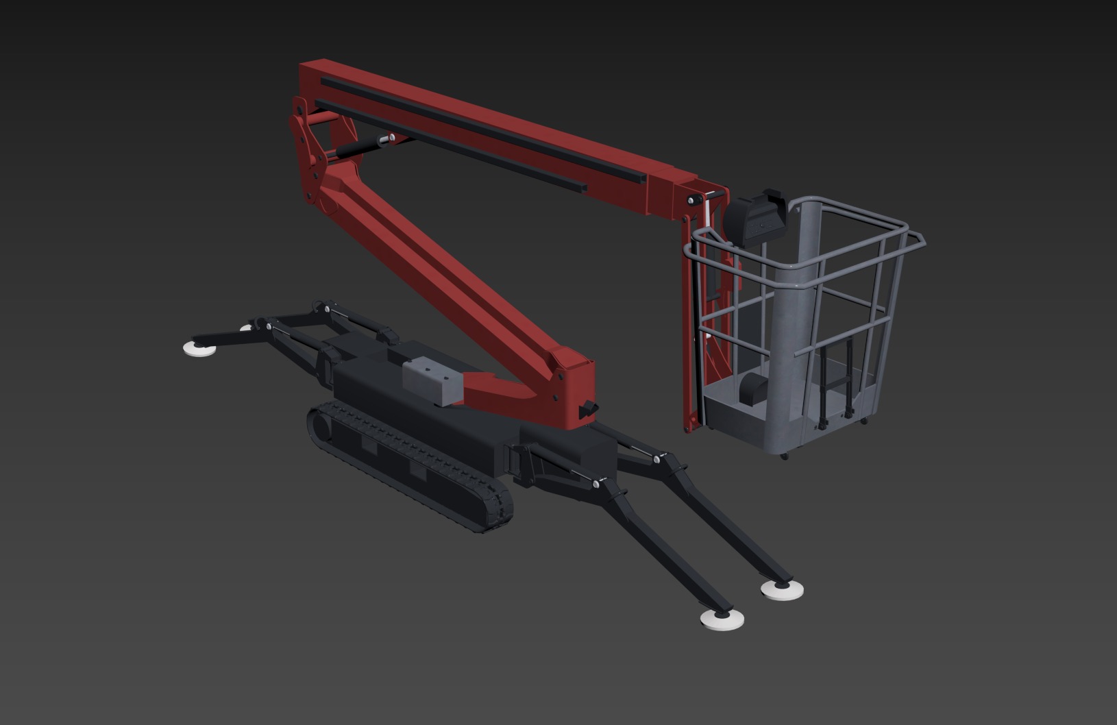 SCI FI Boom lift with Simple Animated Low-poly 3D model_2