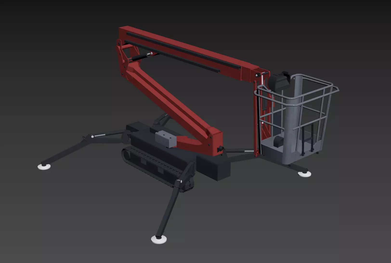 SCI FI Boom lift with Simple Animated Low-poly 3D model_0