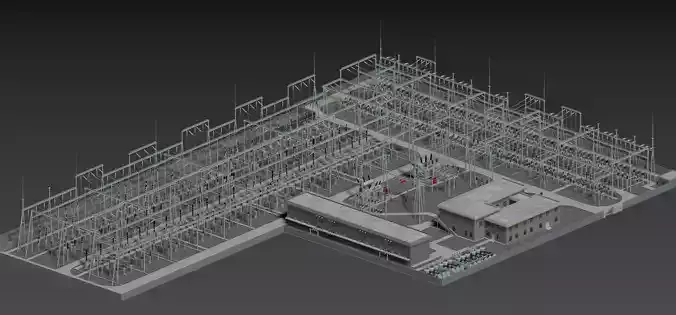 SCI FI Model 220kV Substation- Super Detailed