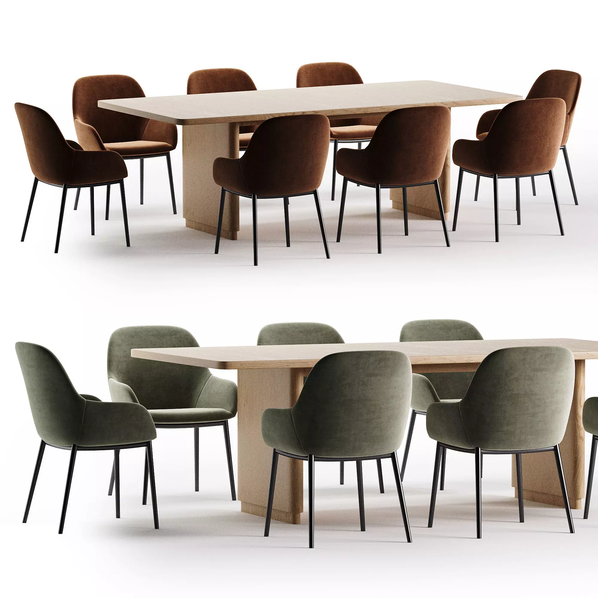 konna chair rina table 3D model_0