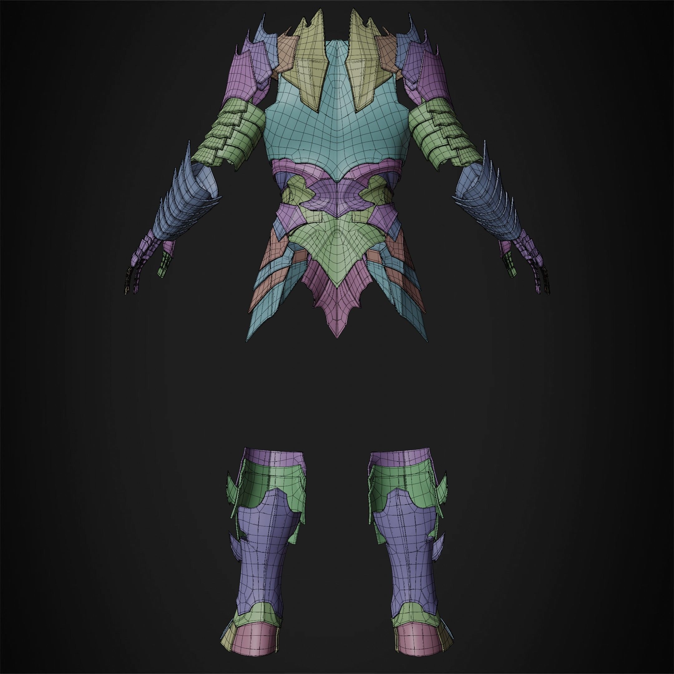 LOTR Dark Lord Sauron Armor for Cosplay 3D print model_19