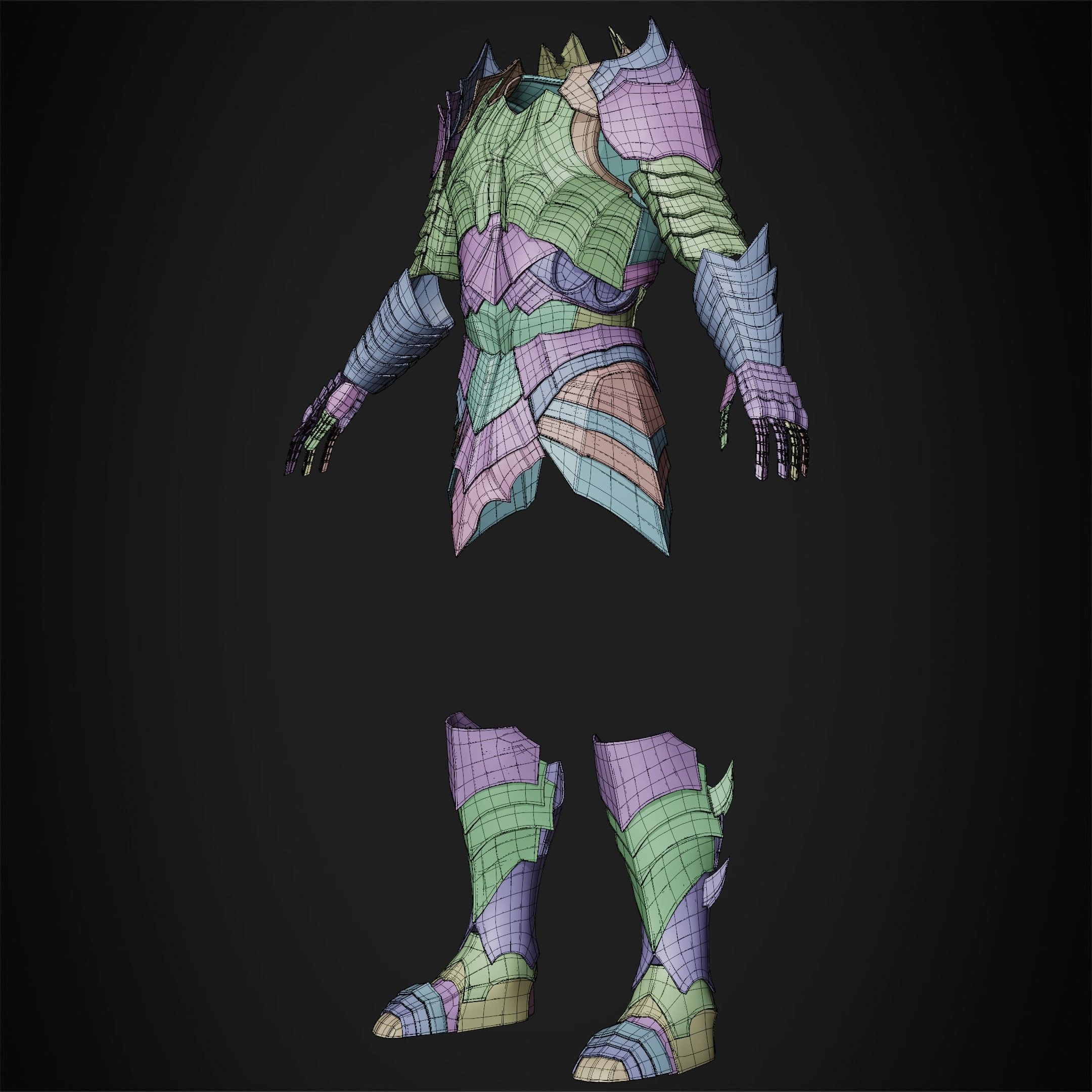 LOTR Dark Lord Sauron Armor for Cosplay 3D print model_13