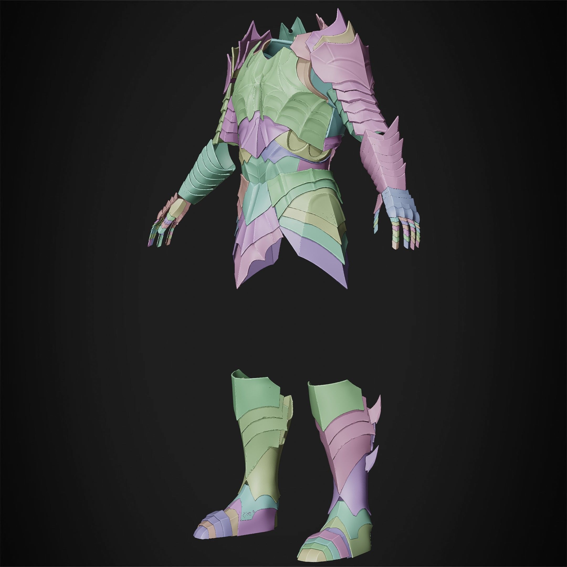 LOTR Dark Lord Sauron Armor for Cosplay 3D print model_12