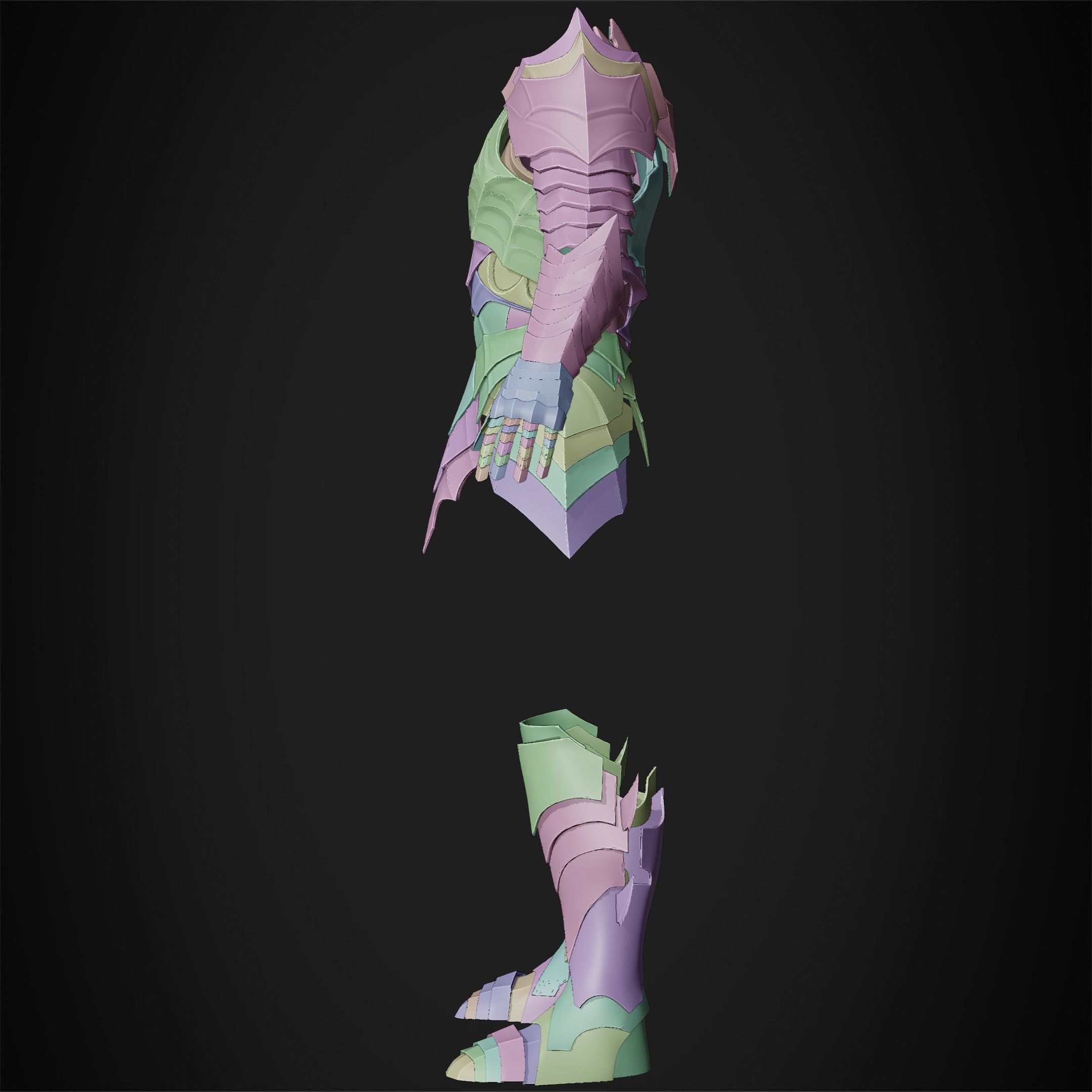 LOTR Dark Lord Sauron Armor for Cosplay 3D print model_14