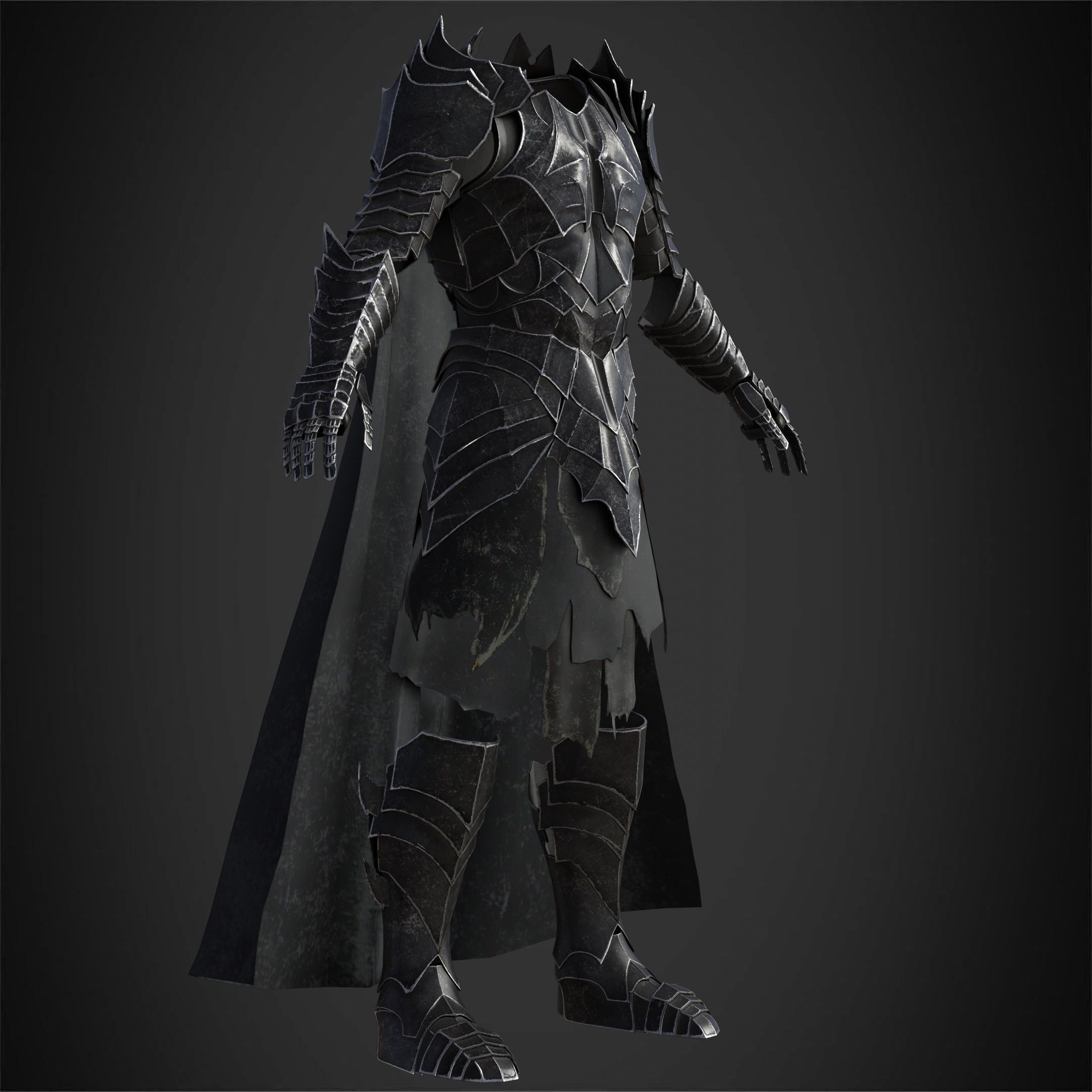 LOTR Dark Lord Sauron Armor for Cosplay 3D print model_9