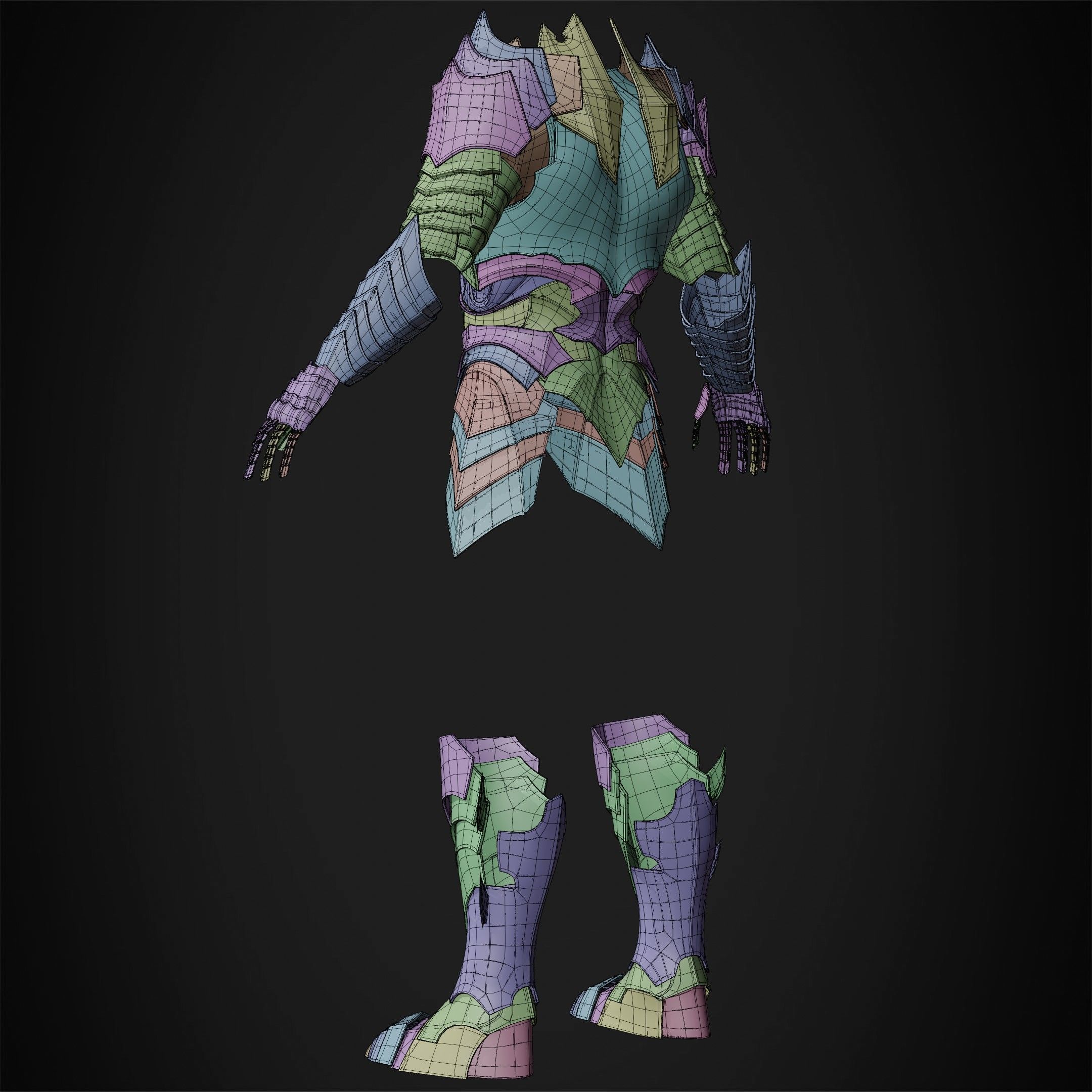 LOTR Dark Lord Sauron Armor for Cosplay 3D print model_17