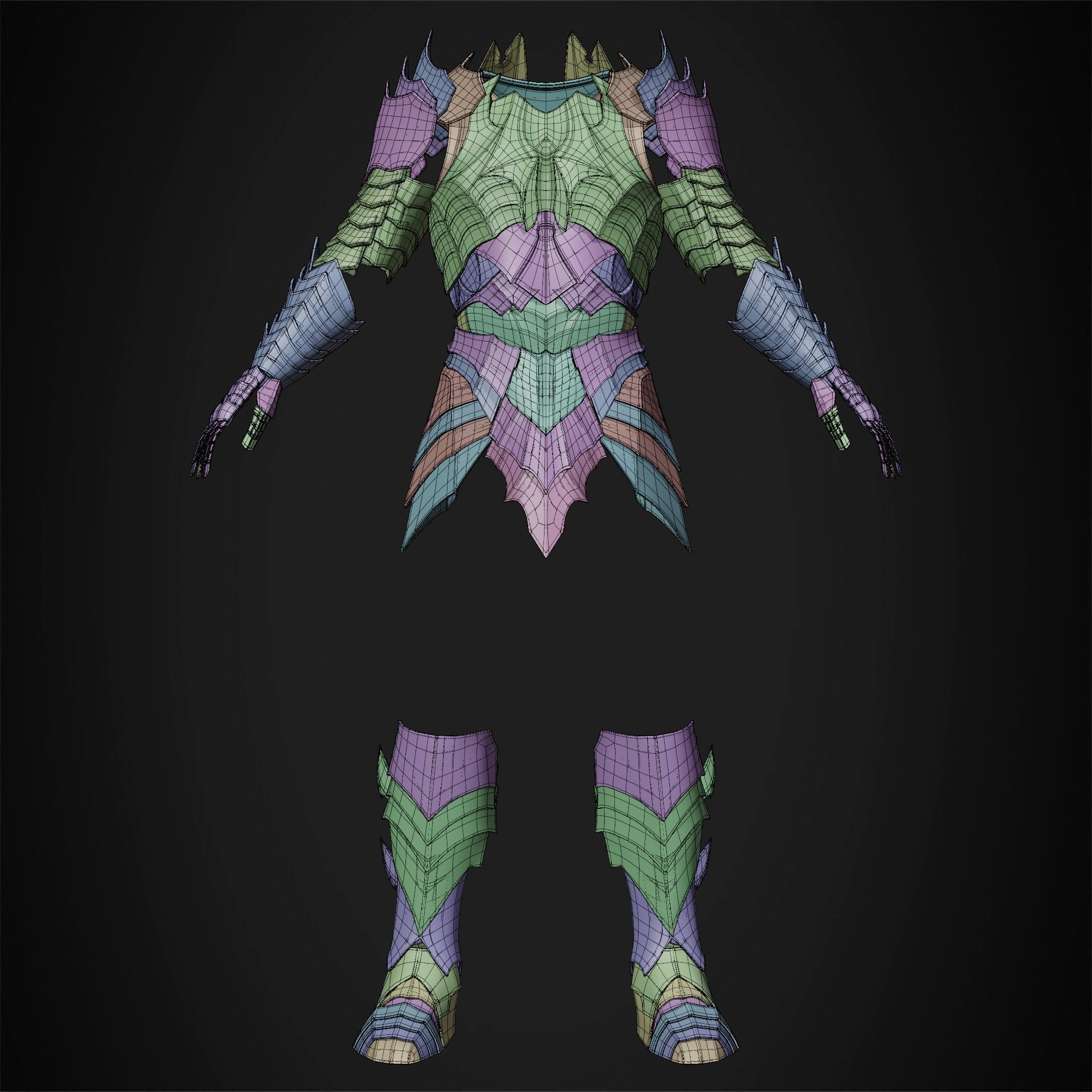 LOTR Dark Lord Sauron Armor for Cosplay 3D print model_11