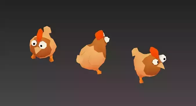   Cartoon chicken with bones