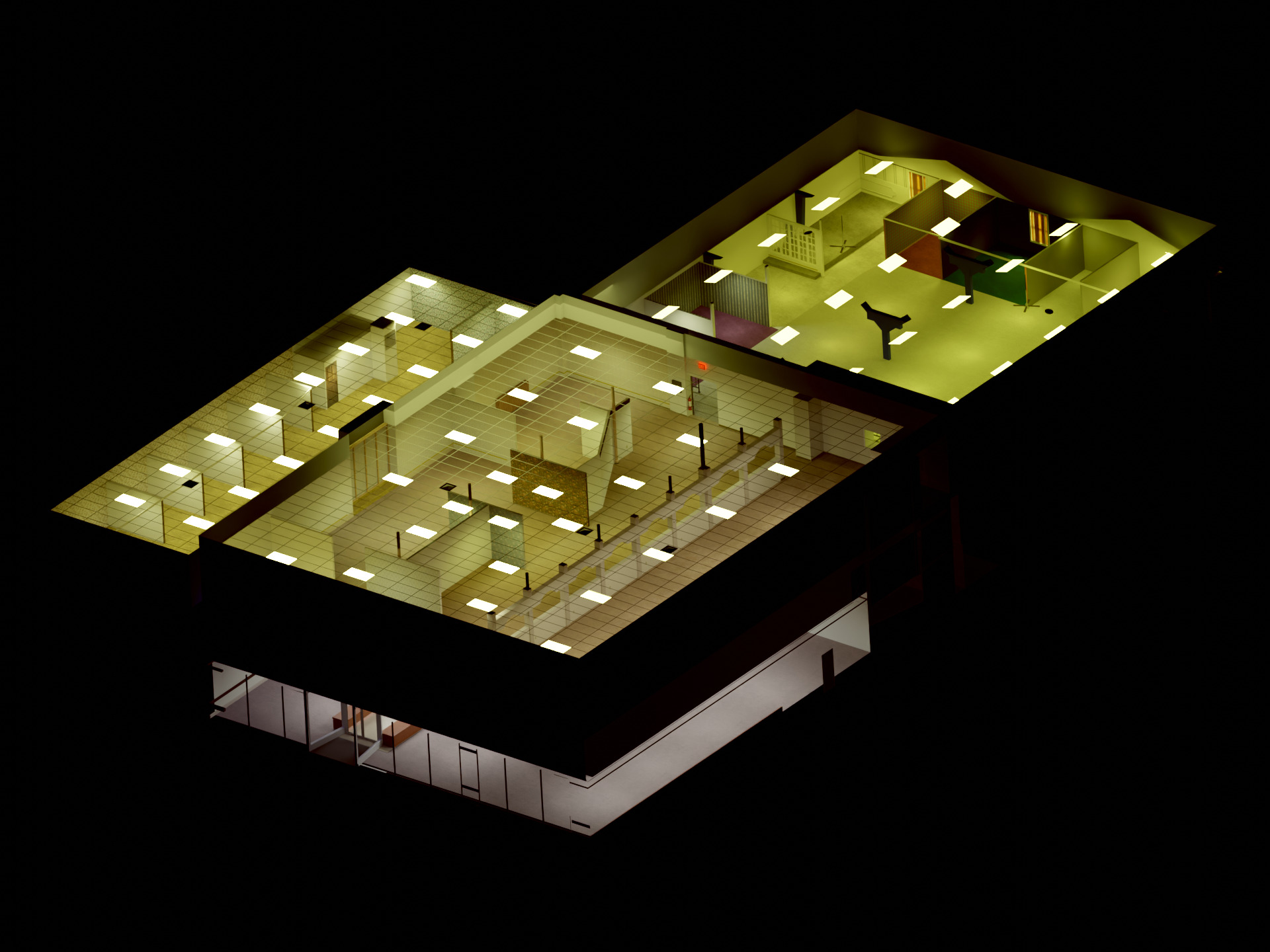 Backrooms Full Building Hobbytown Rohners 3D model_1