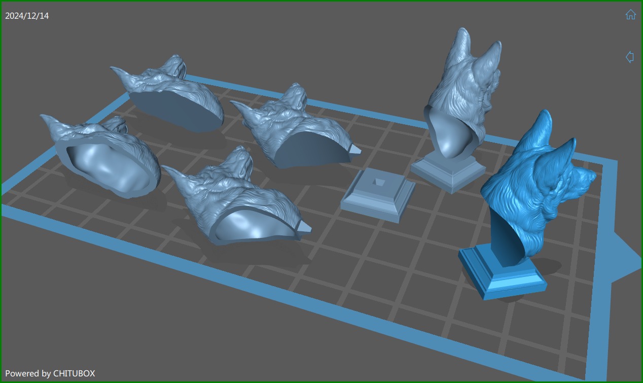 German shepherd bust 3D print model_13