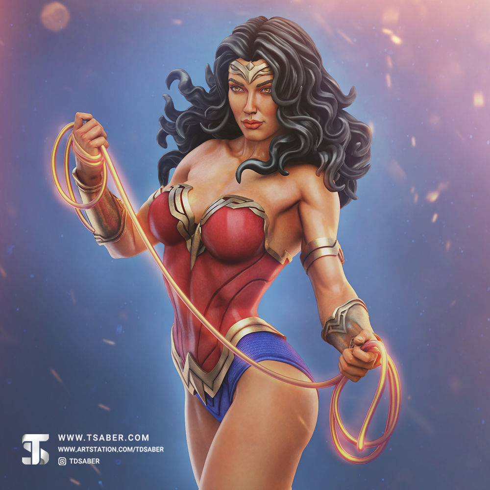 Amazon Statue 3D print model_12