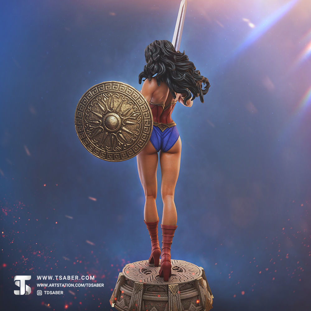 Amazon Statue 3D print model_15