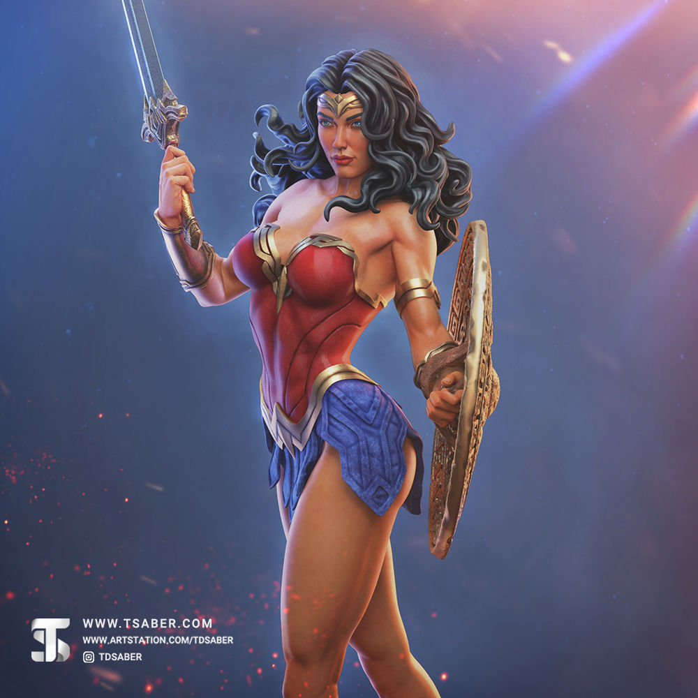 Amazon Statue 3D print model_11