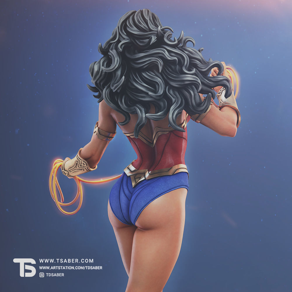 Amazon Statue 3D print model_13