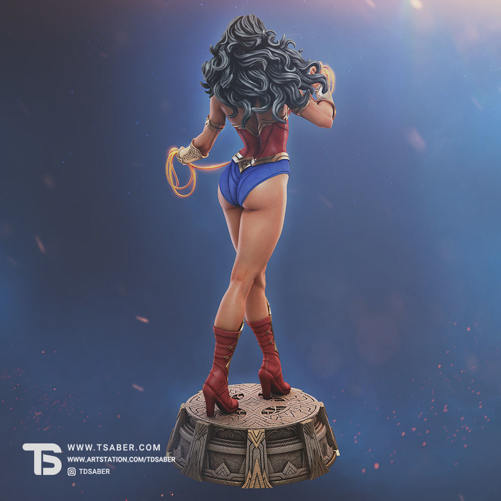 Amazon Statue 3D print model_14