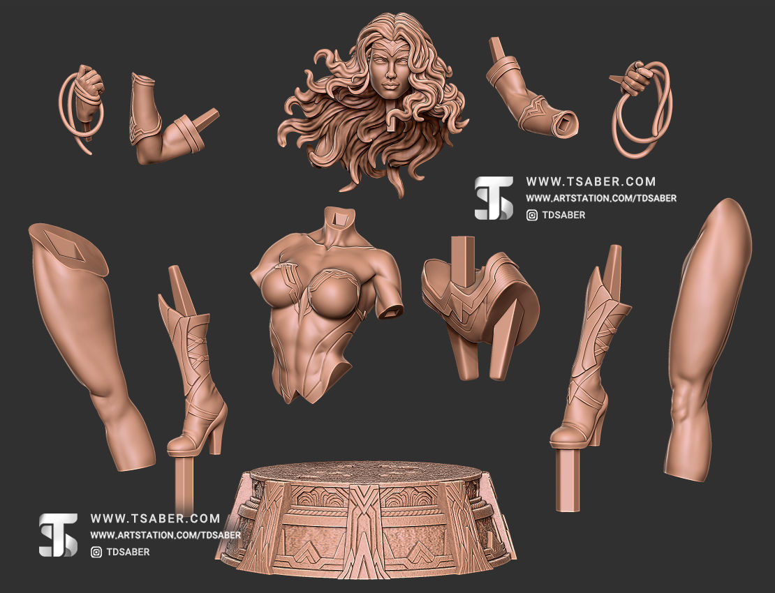 Amazon Statue 3D print model_4