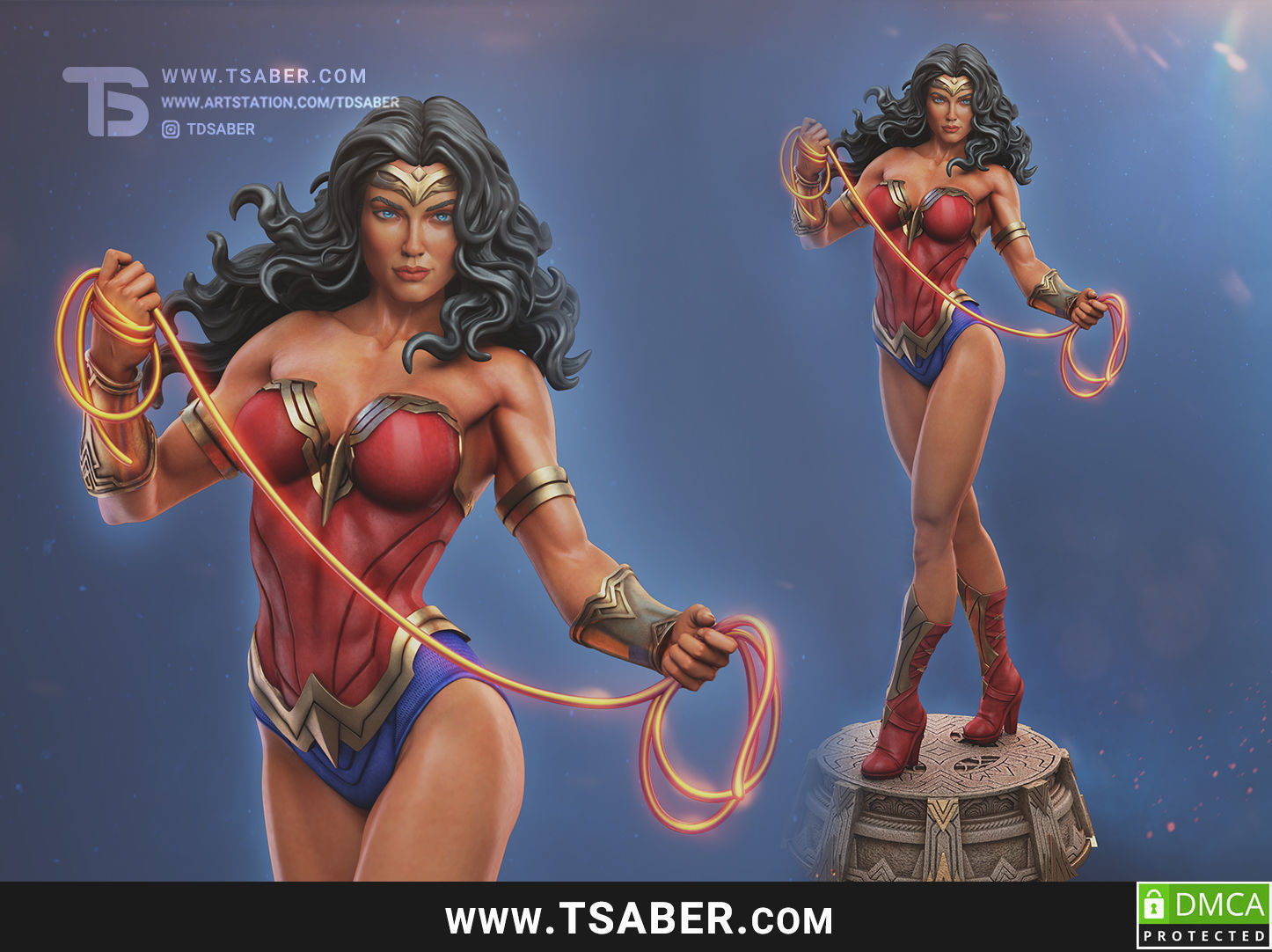 Amazon Statue 3D print model_1