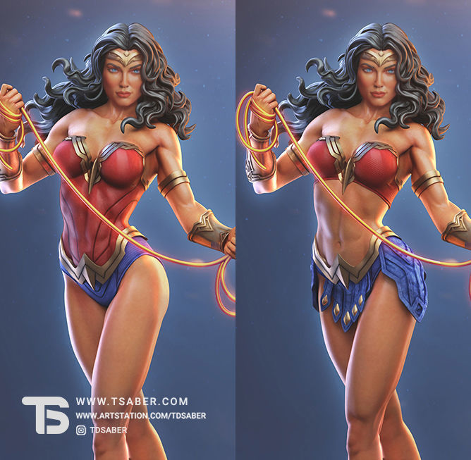 Amazon Statue 3D print model_7