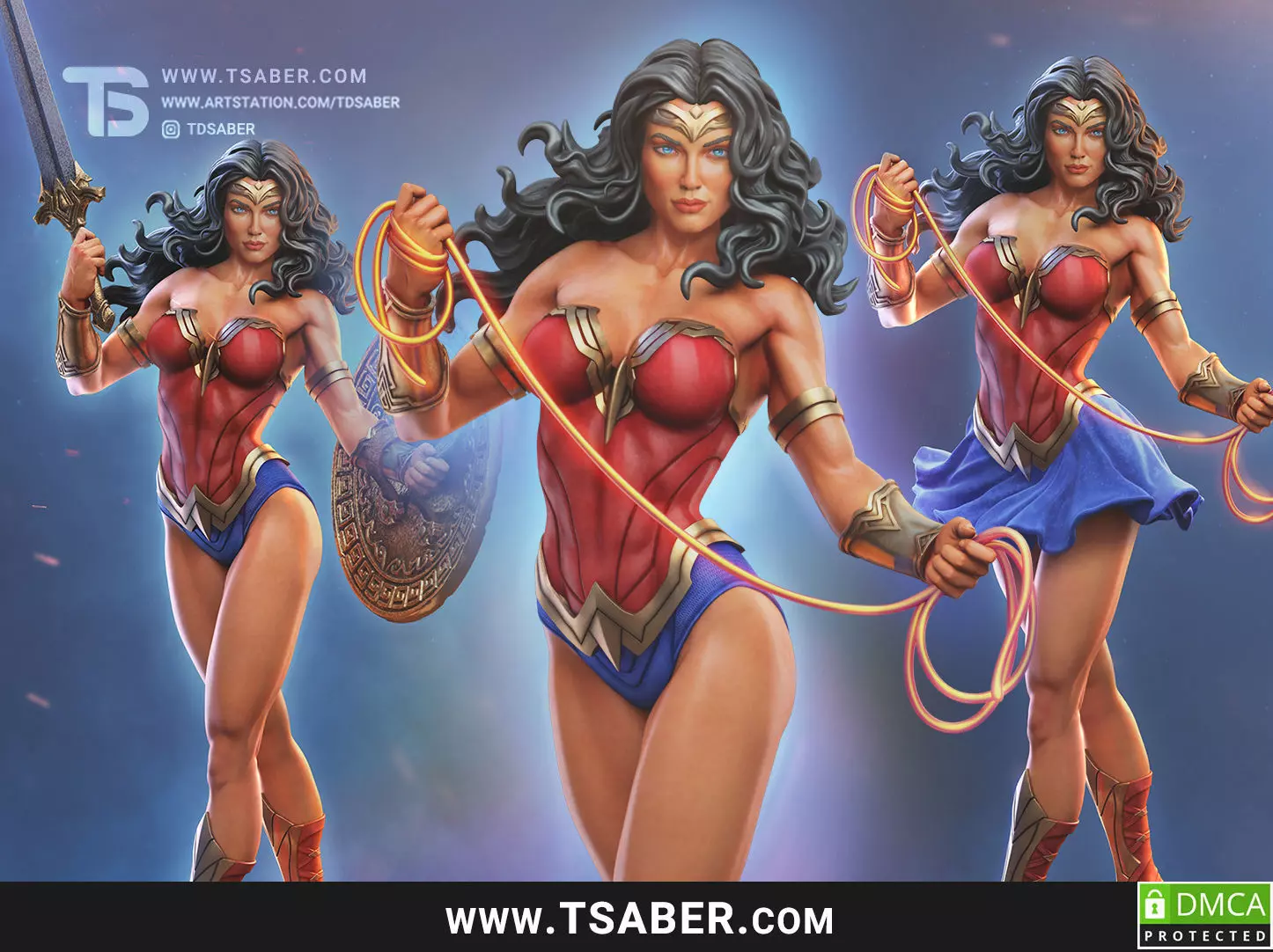 Amazon Statue 3D print model_0