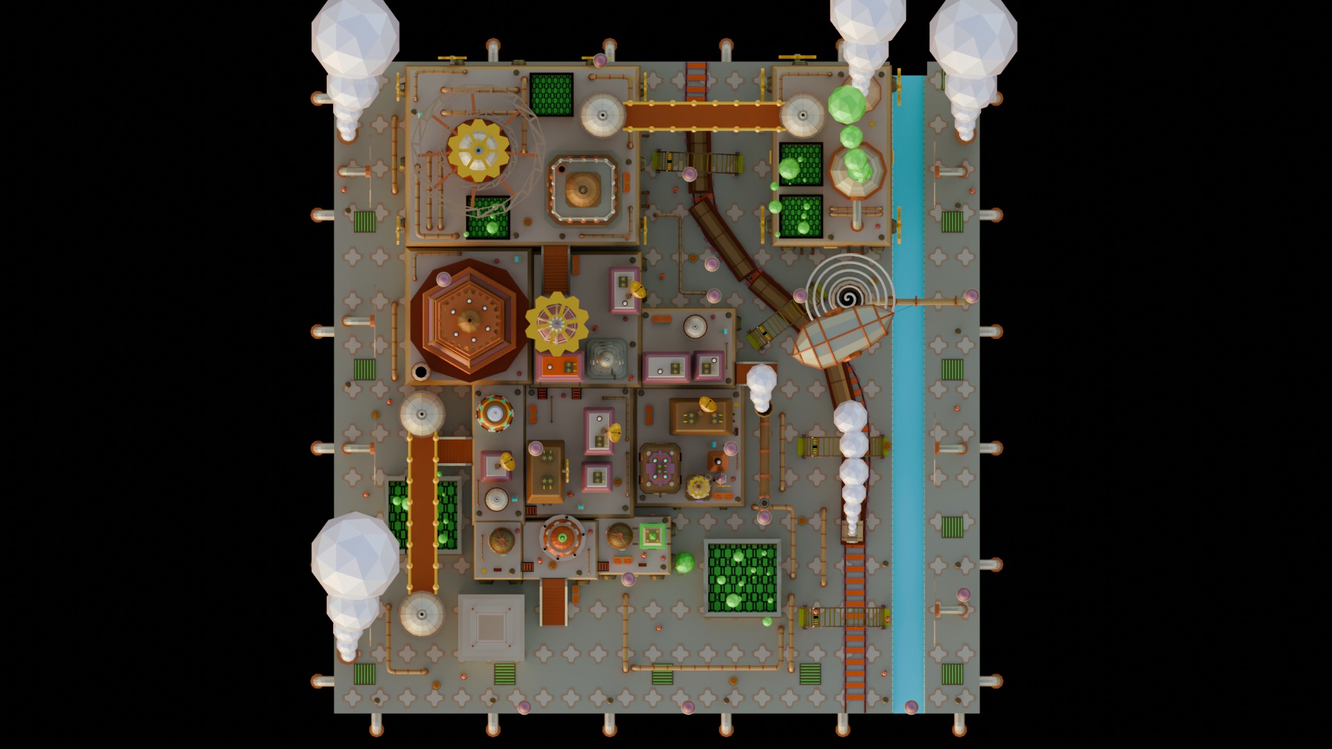 Machine Town Low Poly Low-poly 3D model_7