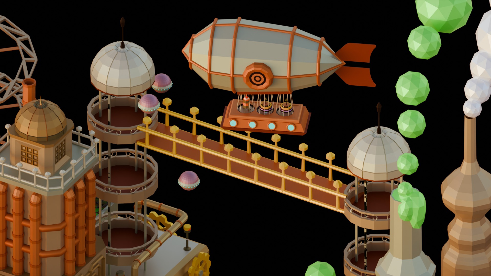 Machine Town Low Poly Low-poly 3D model_8