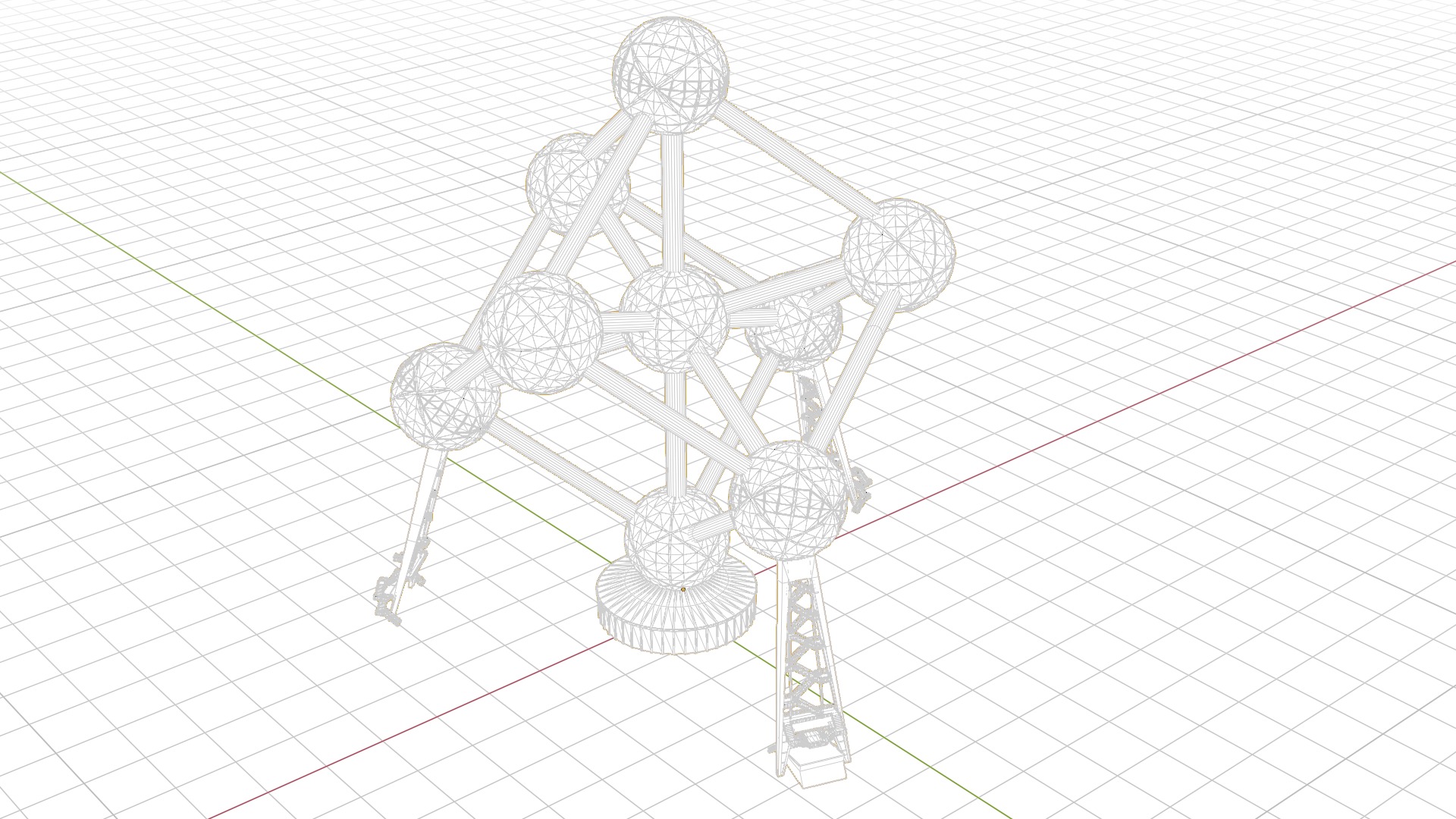 Atomium Building 3D model_7