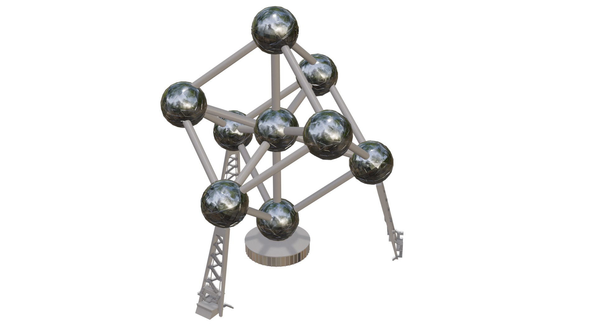 Atomium Building 3D model_2