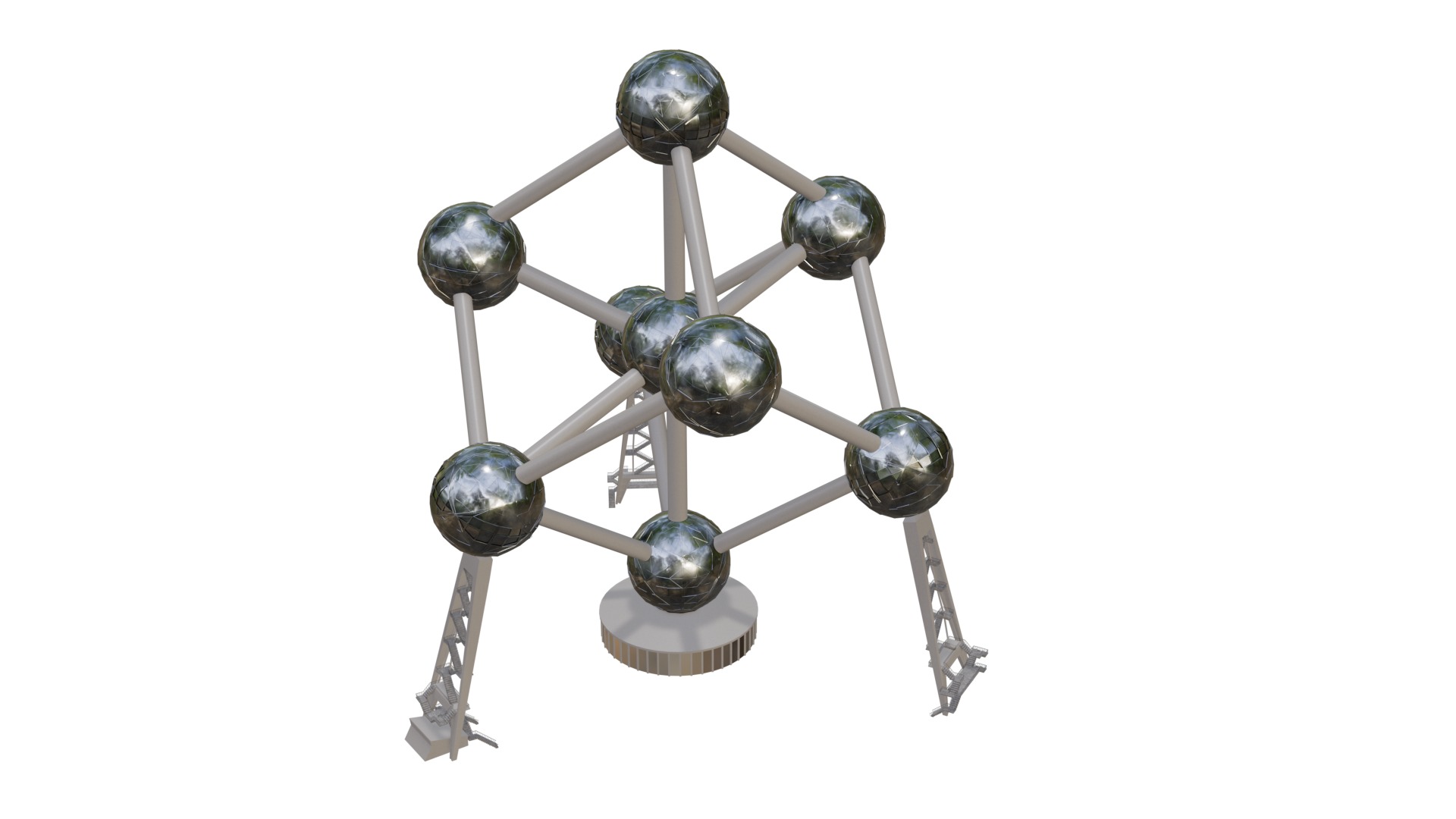 Atomium Building 3D model_1