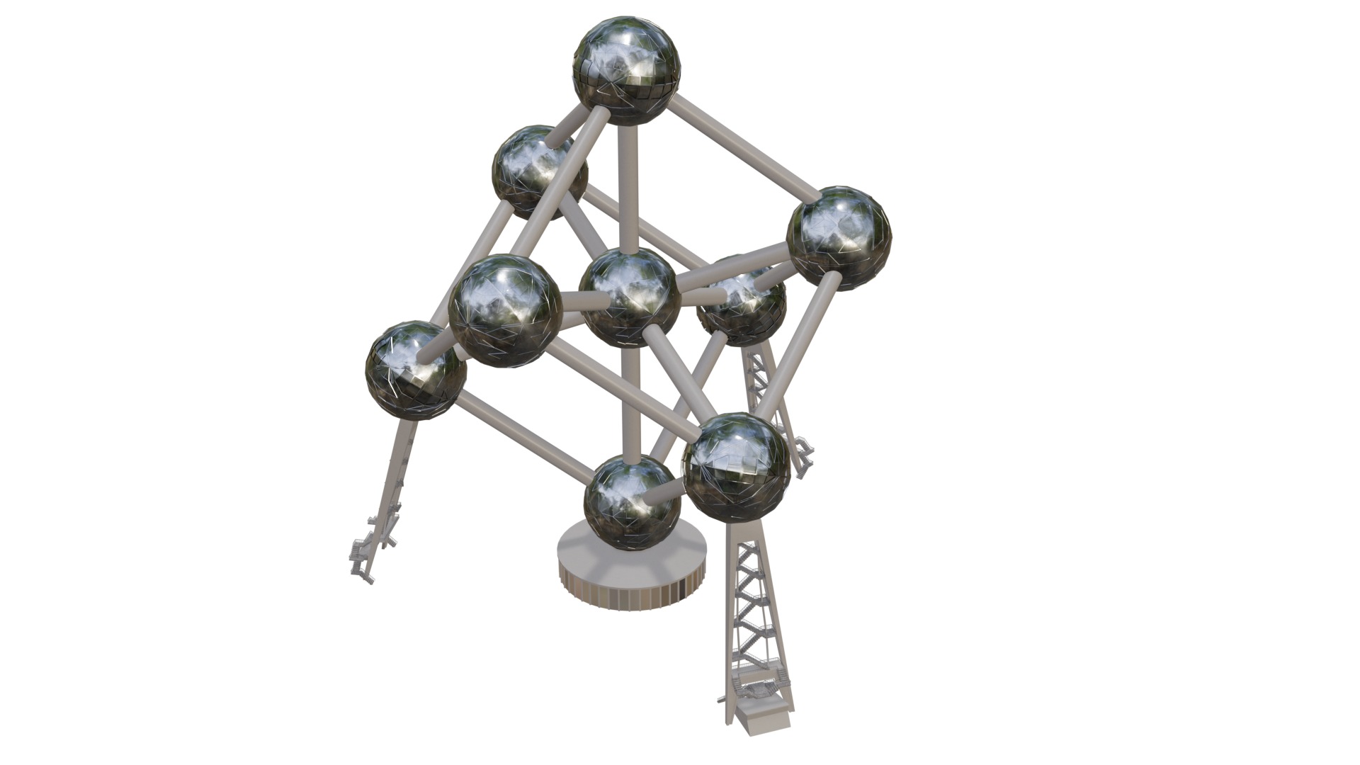 Atomium Building 3D model_6