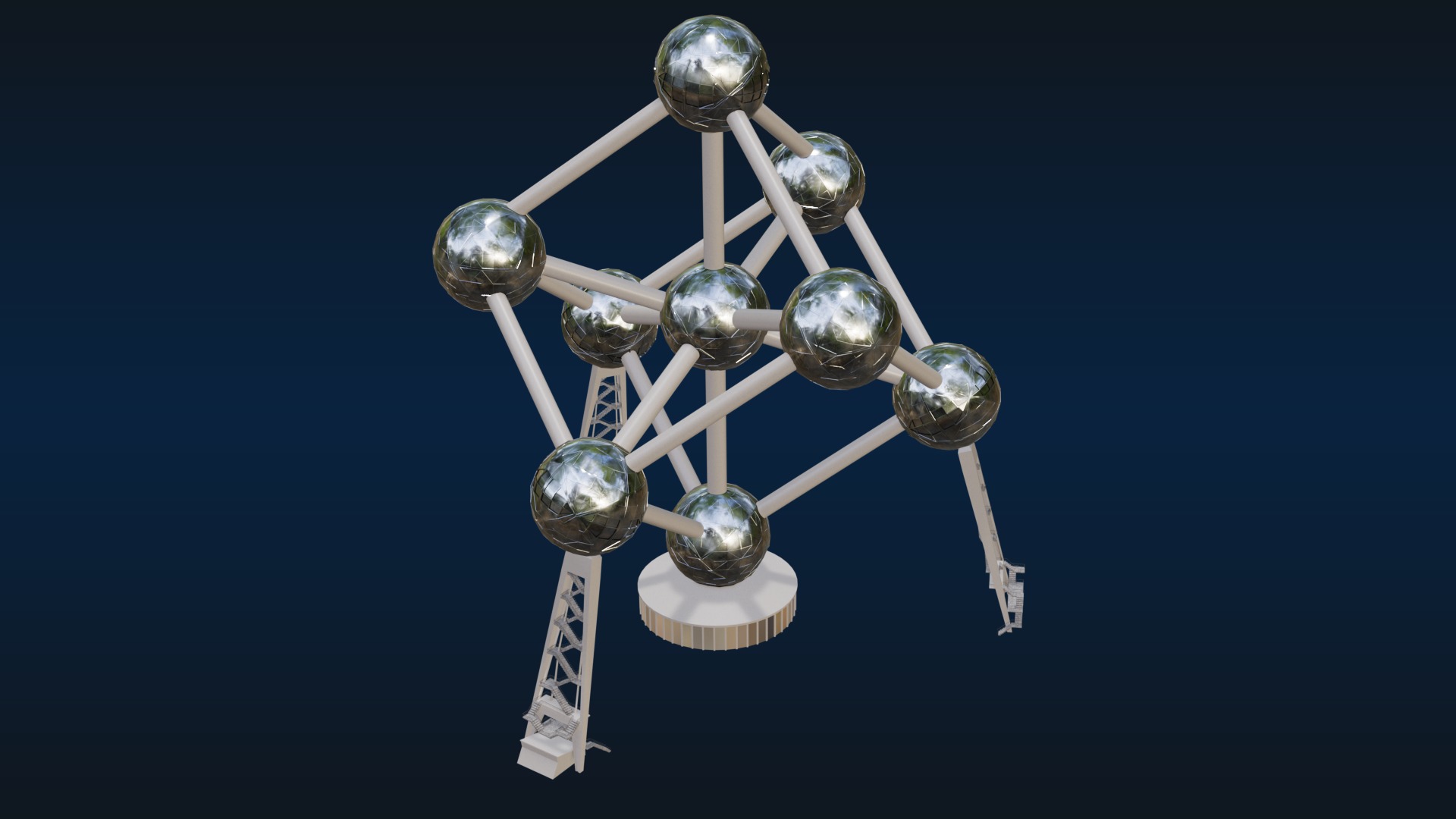 Atomium Building 3D model_22