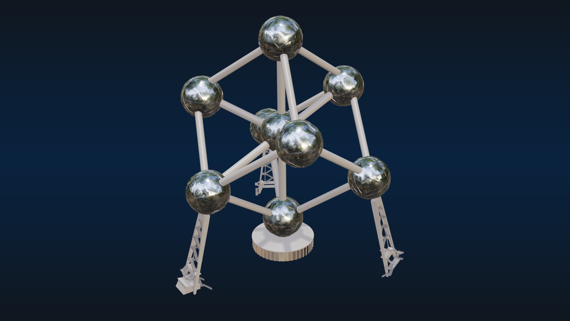Atomium Building 3D model_16