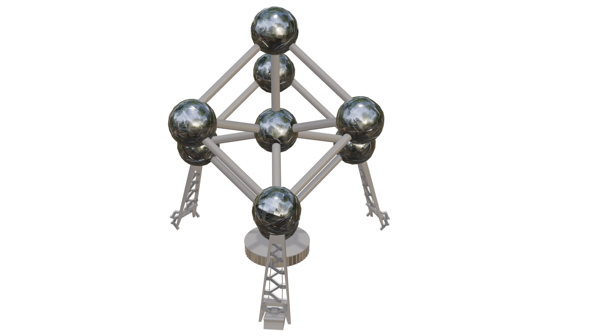 Atomium Building 3D model_4
