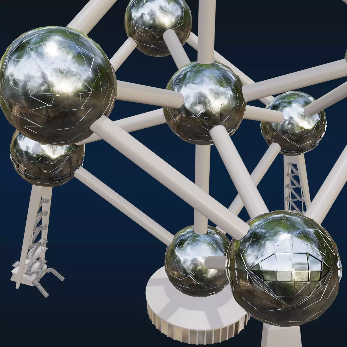 Atomium Building 3D model_0