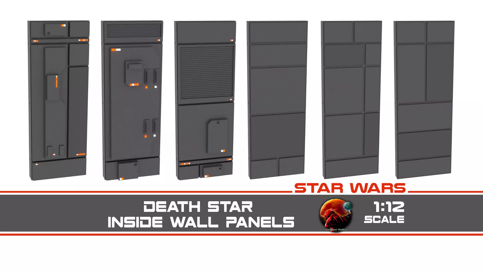Death Star Inside Wall Panel 1-12 scale Blackseries  3D print model_0