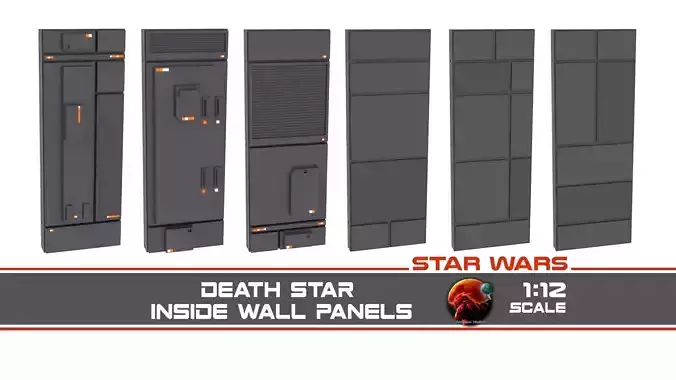 Death Star Inside Wall Panel 1-12 scale Blackseries  3D print model