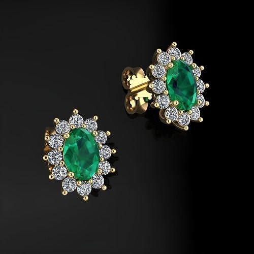 Oval Earrings 3D print model